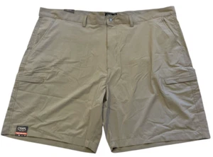 Chaps Shorts Mens 50 Grey Flat Front Stretch UPF 40+ Performance Golf 9" Inseam - Picture 1 of 7