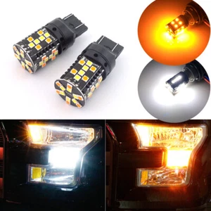 2pcs No Resistor Switchback LED Front Turn Signal Bulbs for Ford F-150 2015-2019 - Picture 1 of 12