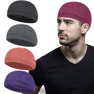 Summer Skull Caps for Men Women Beanie Hats Breathable Cycling Helmet Liner Hats - Picture 1 of 17