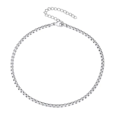 Bracciale Uomo Acciaio inox 316L argento a Catena maglia Veneziana braccialetto - Immagine 1 di 4
