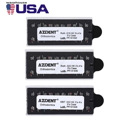 Ortodoncia Dental Monoblock Soporte Brackets Mini Roth/MBT 018/022 Ganchos 3-4-5 Foto 1 de 4