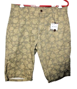 Koton Shorts Men 30 Cotton Blend Lightweight Shaded Brown Floral Design - Picture 1 of 3