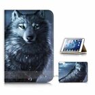 ( For Ipad Mini Gen 1 2 3 ) Flip Case Cover Aj31014 Night Wolf