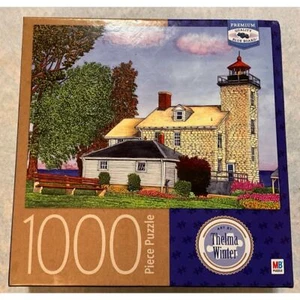 New Sealed Premium Quality Blue Board 1000 Pc Puzzle 20X27 Sodus Bay Lighthouse - Bild 1 von 10