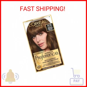 L'Oreal Paris Superior Preference Fade-Defying + Shine Permanent Hair Color, 5CB - Picture 1 of 2