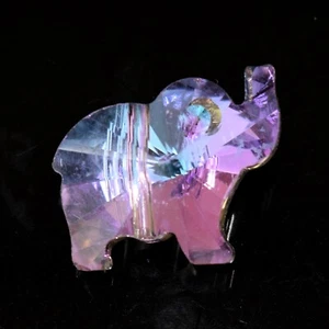 10 X FACETTIERTE GLASPERLEN 18 MM ELEFANT SCHMUCKHERSTELLUNG LILA / BLAU - Bild 1 von 2