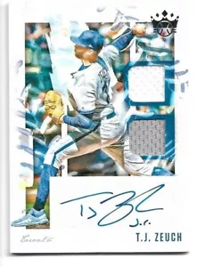 Panini Diamond Kings DK 2020 Material Signatures TJ Zeuch novato autógrafo automático - Imagen 1 de 2