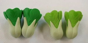 4x Kids Novelty Leeks Cabbage Vegetables Shaped Erasers UK Seller Free UK P&P - Picture 1 of 5