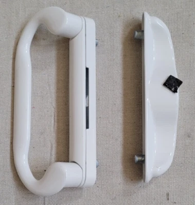 Prime Line Roto Diecast White Patio Door Handle Set C 1277 FOR PARTS ONLY - Image 1 of 4