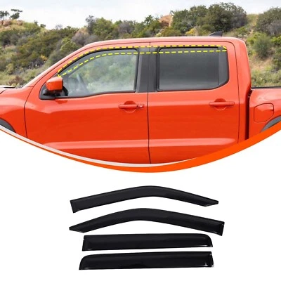 Window Sun Visor Rain wind Guard Fits Nissan Frontier Crew Cab 2022-2025 - Image 1 of 4