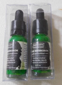 Lote de 2 acuarelas líquidas Hero Arts .5oz PD120 hoja - Imagen 1 de 3