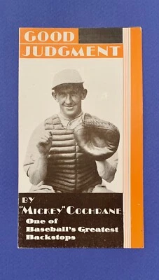 1930 Mickey Cochrane Equitable Life Brochure - Baseball Antique - Detroit Tigers - Image 1 of 4