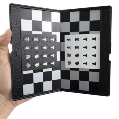1pc Magnetic Plastic Chess Folding Wallet Type Chess Set Portable Board Game - Image 1 of 4