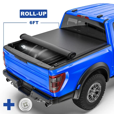 Roll Up 6FT Bed Truck Tonneau Cover Upper For 1982-1993 Chevy S10 GMC S15 Sonoma Foto 1 de 4