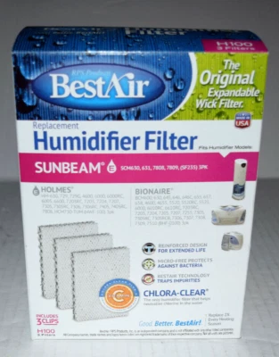 Best Air Sunbeam Holmes Bionaire Humidifier Filter H100 3 Filters  - Image 1 of 4
