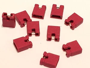 PCB HEADER JUMPER LINKS 0,1" 2,54mm BESTE QUALITÄT HARWIN ROT (x10) FD5F24 - Bild 1 von 2