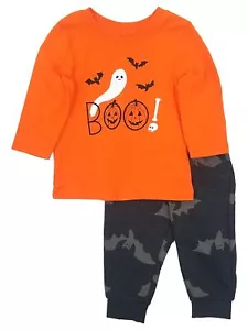 Infant & Toddler Boys Orange Boo Halloween Shirt & Pants Set - Picture 1 of 1