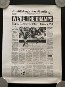 Pittsburgh Post-Gazette Pittsburgh Pirates We're The Champs Reproduction Poster - Picture 1 of 1