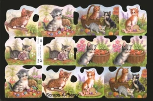 Mamelok Embossed Scrap Die Cut - Precious Kittens / Cats (Artist F. Scholz) 2012 - Picture 1 of 1