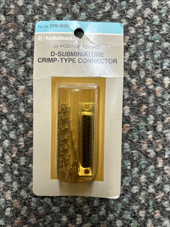 NEW Radio Shack Female D-Subminiature Crimp-Type Connector Model #276-1428A - Image 1 of 1
