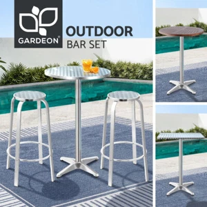 Gardeon Outdoor Bar Table Cafe Patio Setting Stools Table Aluminium Furniture - Picture 1 of 84