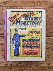 Vintage 1949 Collins Street Directory, Melbourne & Suburbs Hand Hardcover Book. - Picture 1 of 7
