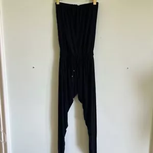 Pantaloni harem tuta nera senza spalline Haute Hippie taglia S - Foto 1 di 9