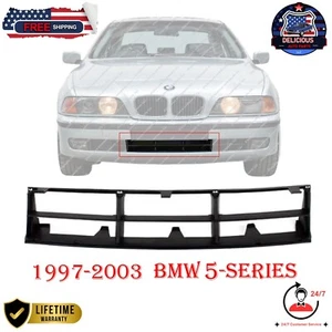 Center Black Bumper Grille 97-00 For BMW 528i /01-03 530i Sedan E39 OEM Replace - Picture 1 of 5