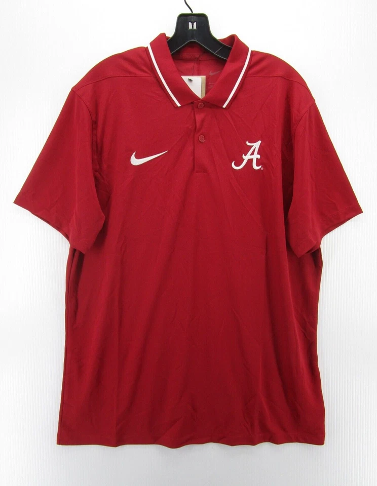 Alabama Crimson Tide Football Polo Shirt Team Issued Men Large Nike Travel