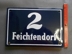 Feichtendorf 2 número de casa antiguo esmalte - Imagen 1 de 1