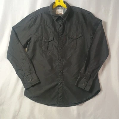 Sovereign Codes Western Snap Shirt Mens Large Solid Black Urban Cowboy - Image 1 of 4