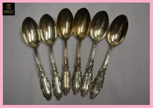 Gorham Antique Sterling Silver Tea Spoons Set Of 6. B Monogram.  236.0 grams. - Picture 1 of 6