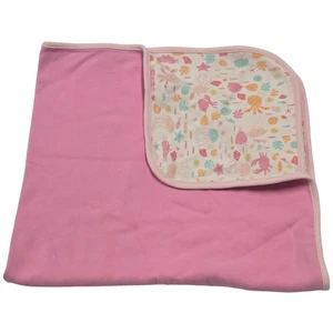 Gymboree Babydecke rosa Baumwolle unter dem Meer Leben Oktopus Krabbe 2006 2007 - Bild 1 von 8