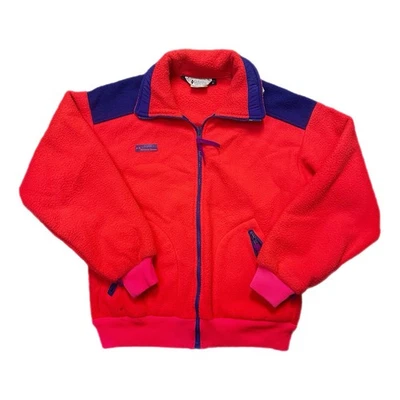 Chaqueta polar Columbia vintage años 90 talla M resaltador rosa púrpura Foto 1 de 4