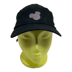 ๐ Disney Parks Authentic 5-Panel Hat Strapback Sequin Mickey Mouse Logo Cap EUC - Picture 1 of 6