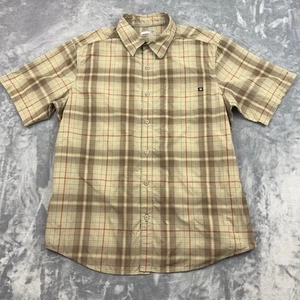 Camisa Marmot Para Hombre Talla L Beige A Cuadros Manga Corta Abotonada Nylon Senderismo Aire Libre - Imagen 1 de 9