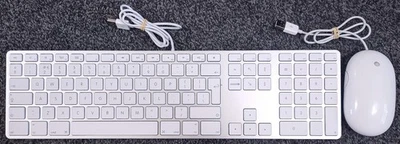 Apple A1243 Wired Aluminium UK Keyboard With Mouse A1152  - Image 1 of 4