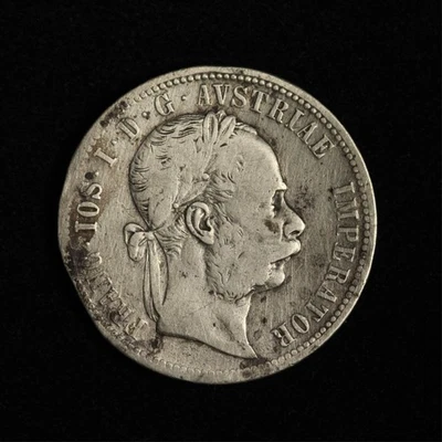 1872 Áustria 1 florim - Frete grátis EUA - Imagem 1 de 3