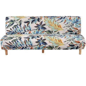 Printed Futon Cover Stretch Sofa Bed Slipcovers Full Twin Queen Size Armless ... - Picture 1 of 7