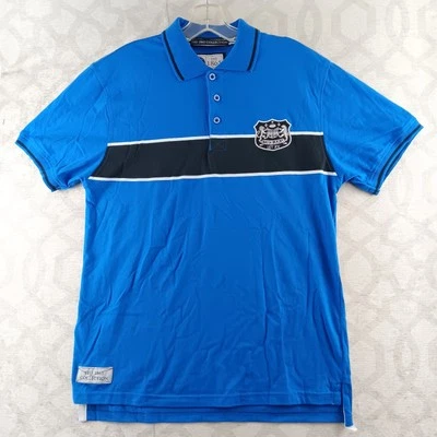 Bath Rugby Polo Shirt Mens Small Blue Black 1865 Collection Jersey Rugby Striped - image 1 of 4