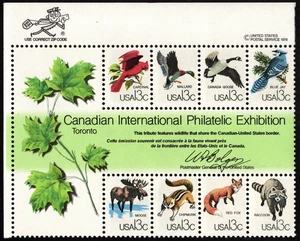 US Souvenir Sheet Scott # 1757 Zip Block NH - 1978 CAPEX Issue Birds Wildlife - Picture 1 of 1