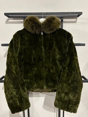 00s 0OPIO JAPONÉS ISSEY MIYAKE TIPO! CHAQUETA MOHAIR PIEL RECORTADA PEQUEÑA Foto 1 de 4