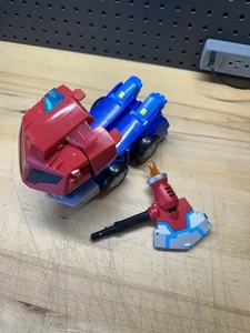 Transformers Animated 12'' OPTIMUS PRIME Roll Out Command Figure Hasbro - Foto 1 di 6