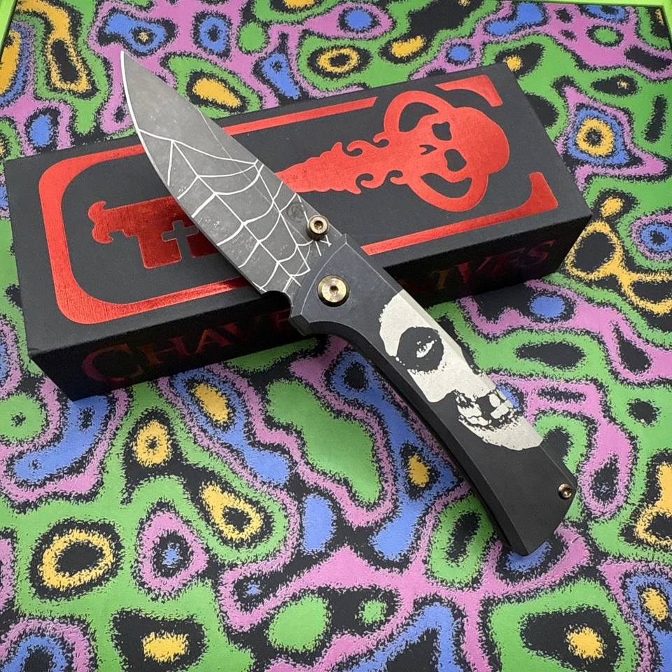 Cuchillos Chaves RCK9 Carmesí Misfits/Cráneo/Call Of Duty!! Titanio - Acero M390 Foto 1 de 4