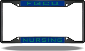 Florida Gulf Coast NURSING Black License Plate Frame - Picture 1 of 1