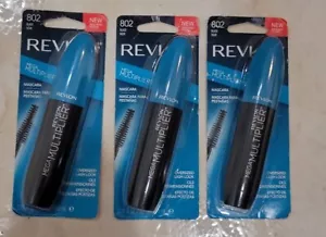 3 PIEZAS RÍMEL REVLON MEGA MULTIPLICADOR #802 NEGRO 0,28 oz CADA NUEVO EN PAQUETE - Imagen 1 de 6