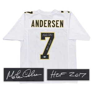 MORTEN ANDERSEN Signed Jersey Inscribed HOF 2017 (PSA) NEW ORLEANS SAINTS Custom - Picture 1 of 6
