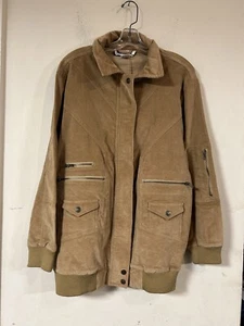 Vintage Denim 24/7 Corduroy Jacket With Zippers Brown Plus Size 18W Pockets - Picture 1 of 5