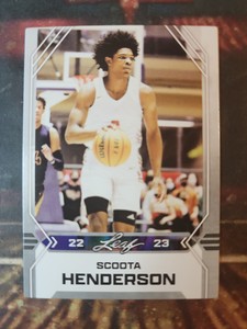 2022-23 Leaf Draft Basketball Scoota Henderson Rookie RC #B-2 Ignite