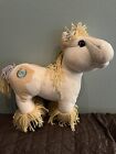 Cabbage Patch Kids Pony Horse Plush 13" Cream Beige Pink Blue Clydesdale 2005